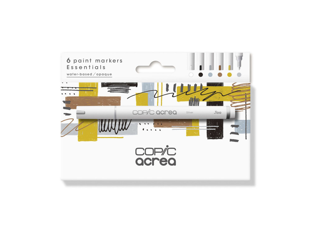 Zestaw pisaków pigmentowych Copic Acrea - 6 szt.