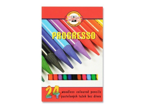 Set of Woodless Coloured Pencils 8758, 24 pcs