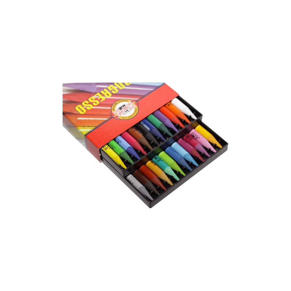 Set of Woodless Coloured Pencils 8758, 24 pcs