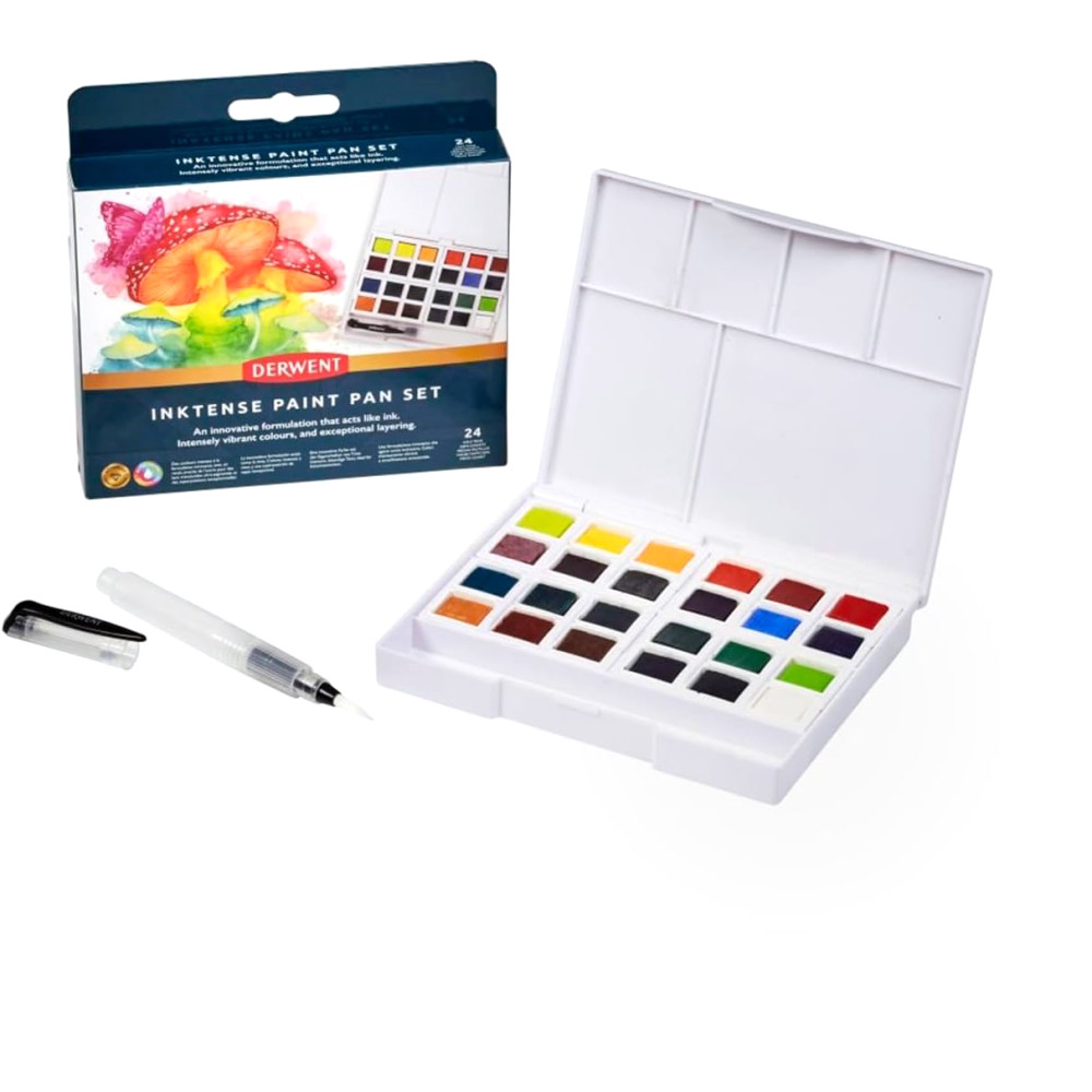 Inktense paint pan set - Derwent - 24 pcs.