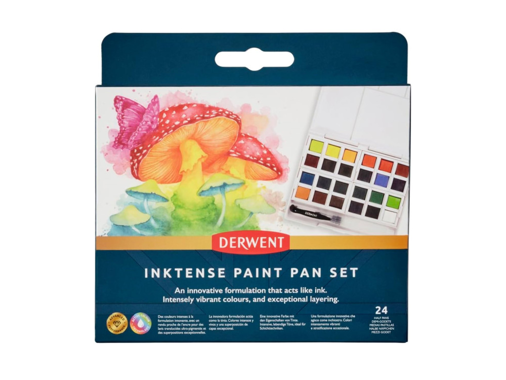 Inktense paint pan set - Derwent - 24 pcs.