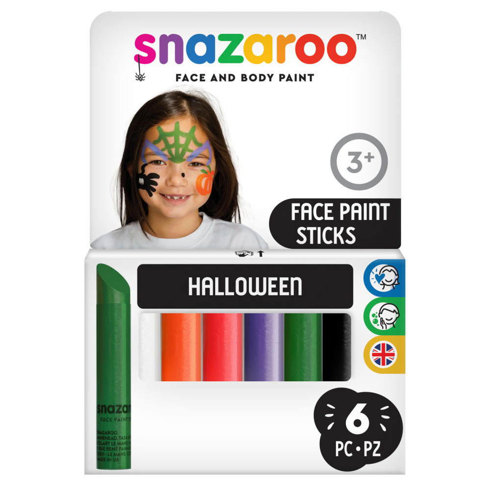 Set of Halloween face paint sticks - Snazaroo - 6 pcs.