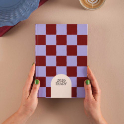 Blue Berry Check Diary 2026 A5 - Good Tuesday