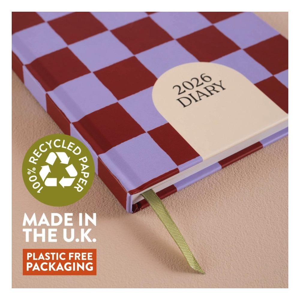 Blue Berry Check Diary 2026 A5 - Good Tuesday