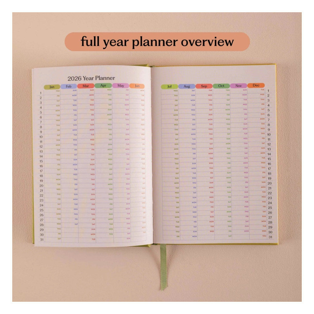 Pistachio Stripe Diary 2026 A5 - Good Tuesday