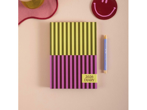 Pistachio Stripe Diary 2026 A5 - Good Tuesday