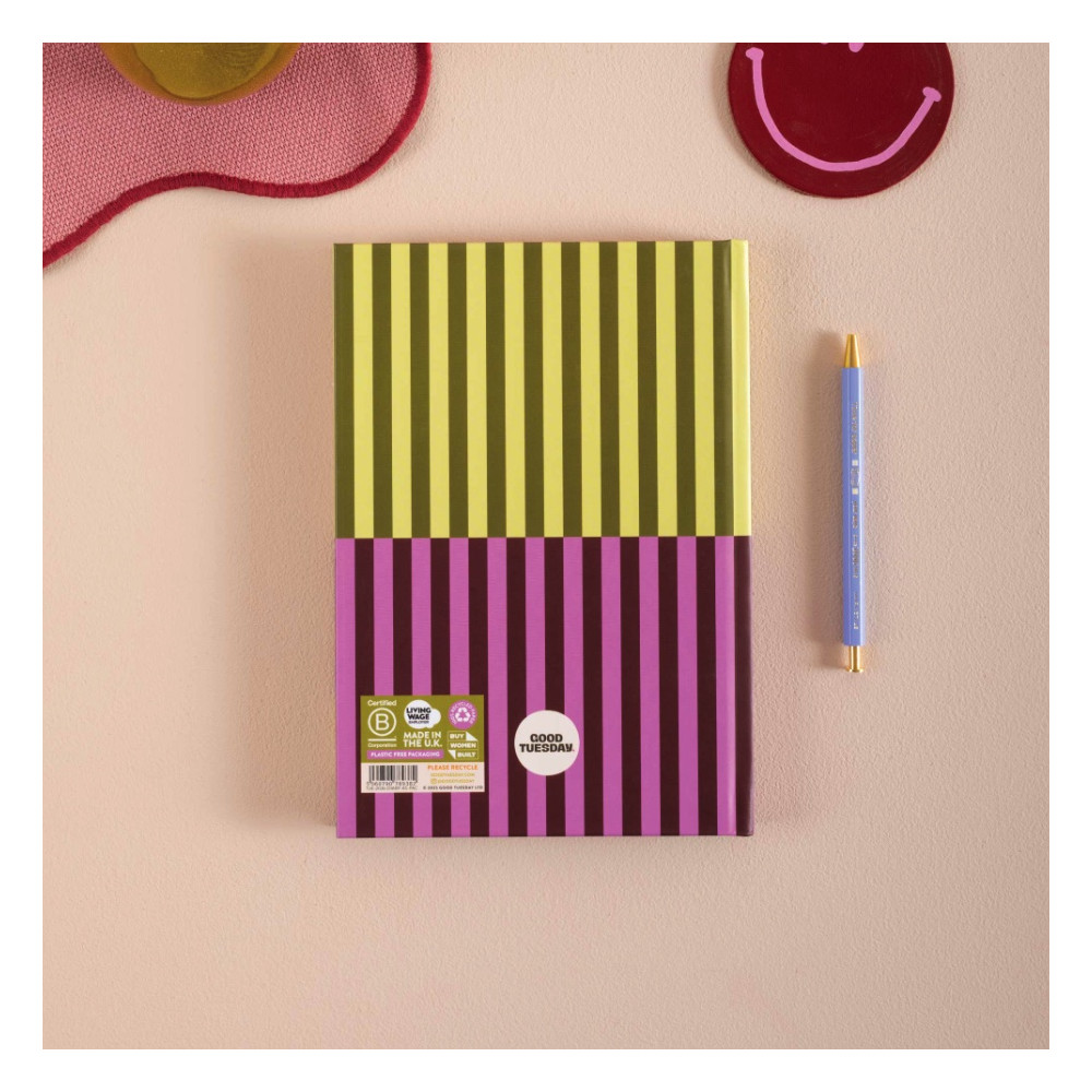 Pistachio Stripe Diary 2026 A5 - Good Tuesday