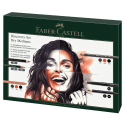 Dry mediums Discovery set - Faber-Castell - 17 pcs.