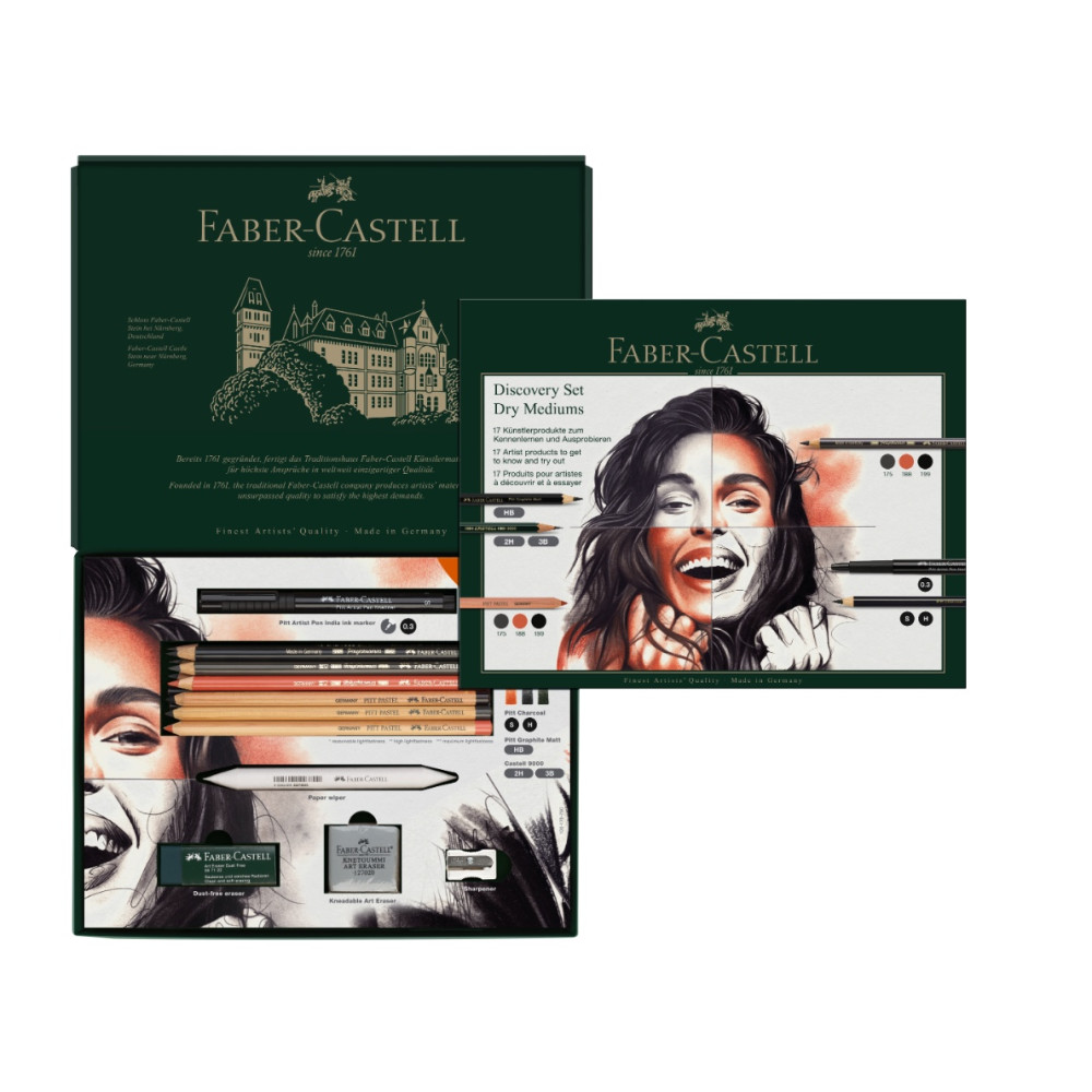 Dry mediums Discovery set - Faber-Castell - 17 pcs.