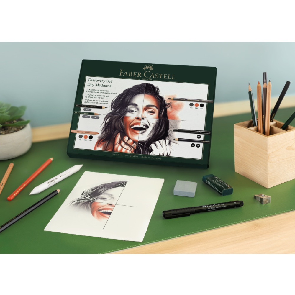 Zestaw artystyczny Discovery Dry Mediums - Faber-Castell - 17 szt.