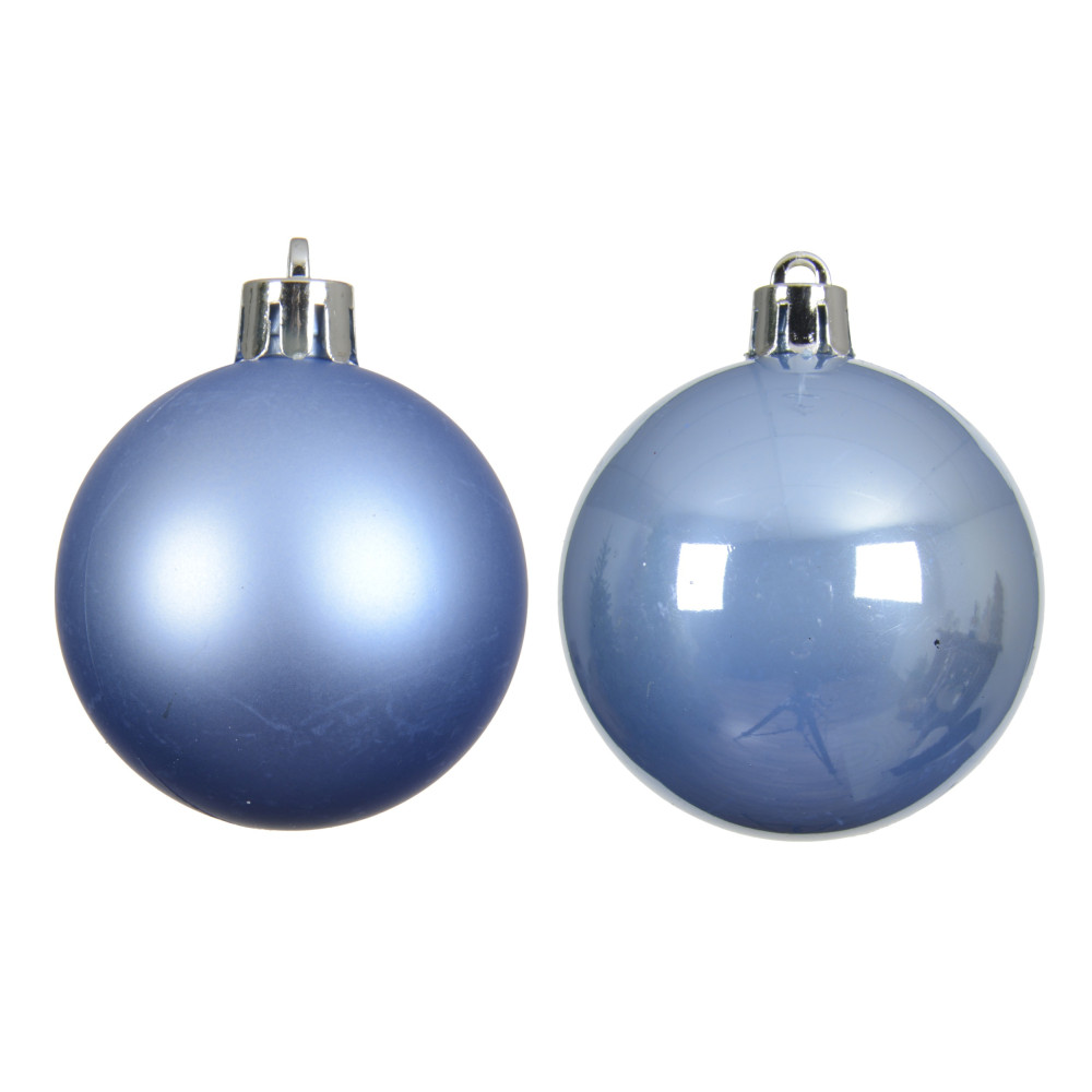 Shatterproof baubles - blue 6 cm 12 pcs.