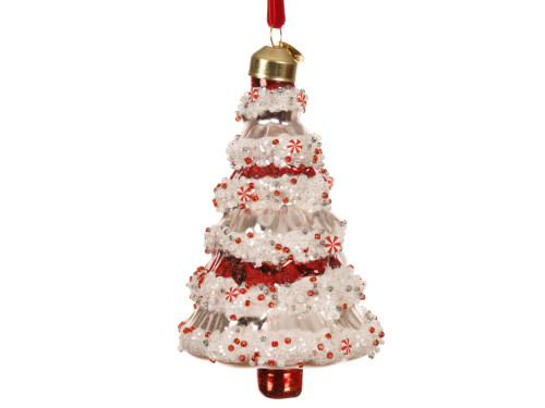 Glass bauble Christmas Tree - 7,5 x 12 cm