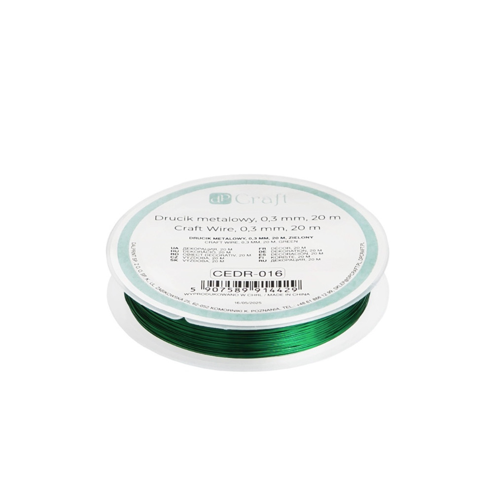 Craft wire - DpCraft - green 0,3 mm x 20 m