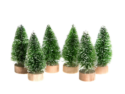 Choinki dekoracyjne - DpCraft - zielone 5 cm 6 szt.