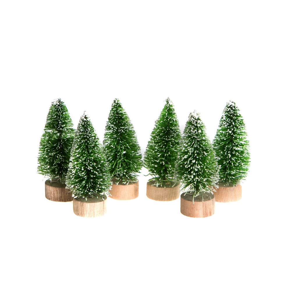 Choinki dekoracyjne - DpCraft - zielone 5 cm 6 szt.