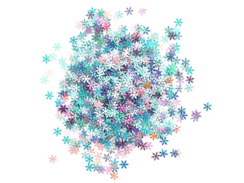 Sequins Snowflakes - DpCraft - pastel 10 pcs.