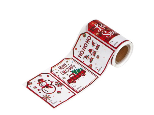 Etykiety samoprzylepne na prezenty Christmas Joy - DpCraft - 100 szt.