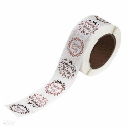 Naklejki na rolce Christmas - DpCraft - Rose Gold 500 szt.