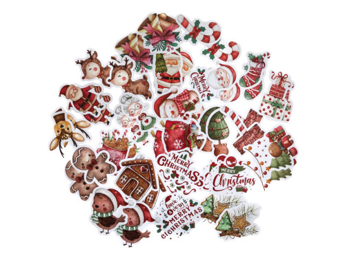 Naklejki świąteczne winylowe Cozy Christmas - DpCraft - 46 szt.