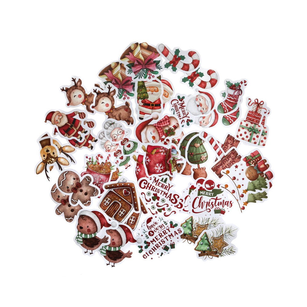 Naklejki świąteczne winylowe Cozy Christmas - DpCraft - 46 szt.