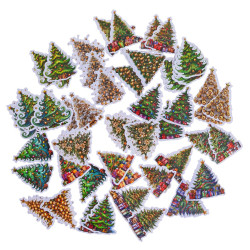 Naklejki świąteczne winylowe Christmas Trees - DpCraft - 46 szt.