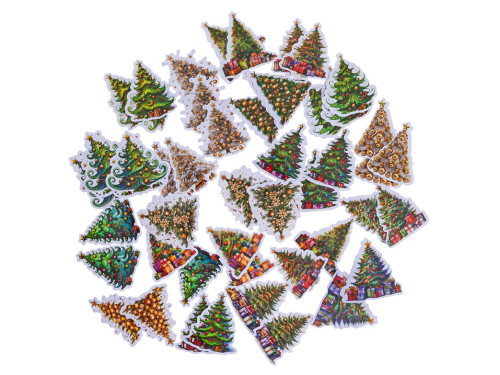 Naklejki świąteczne winylowe Christmas Trees - DpCraft - 46 szt.