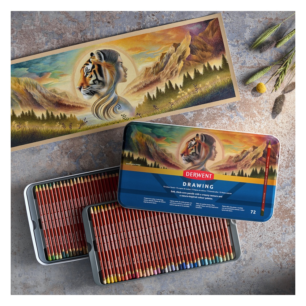Set of Drawing pencils - Derwent - 72 pcs.