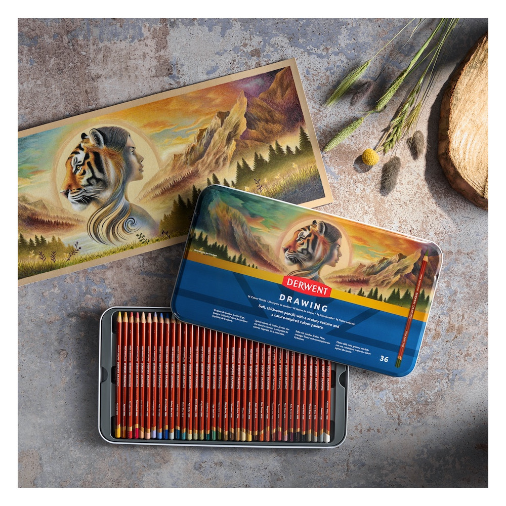 Set of Drawing pencils - Derwent - 36 pcs.