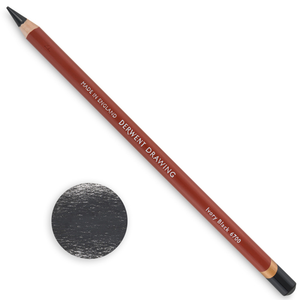 Drawing pencil - Derwent - 6700 Ivory Black