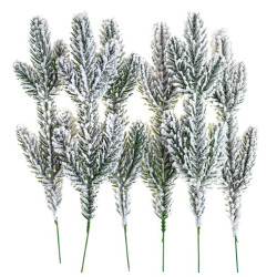 Pine branches snow-covered - DpCraft - 25 cm 6 pcs.