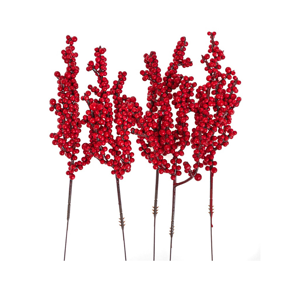 Red berries branches - DpCraft - 22 cm 5 pcs.