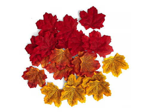 Autumn fabric leaves - DpCraft - 7-8 cm 50 pcs.