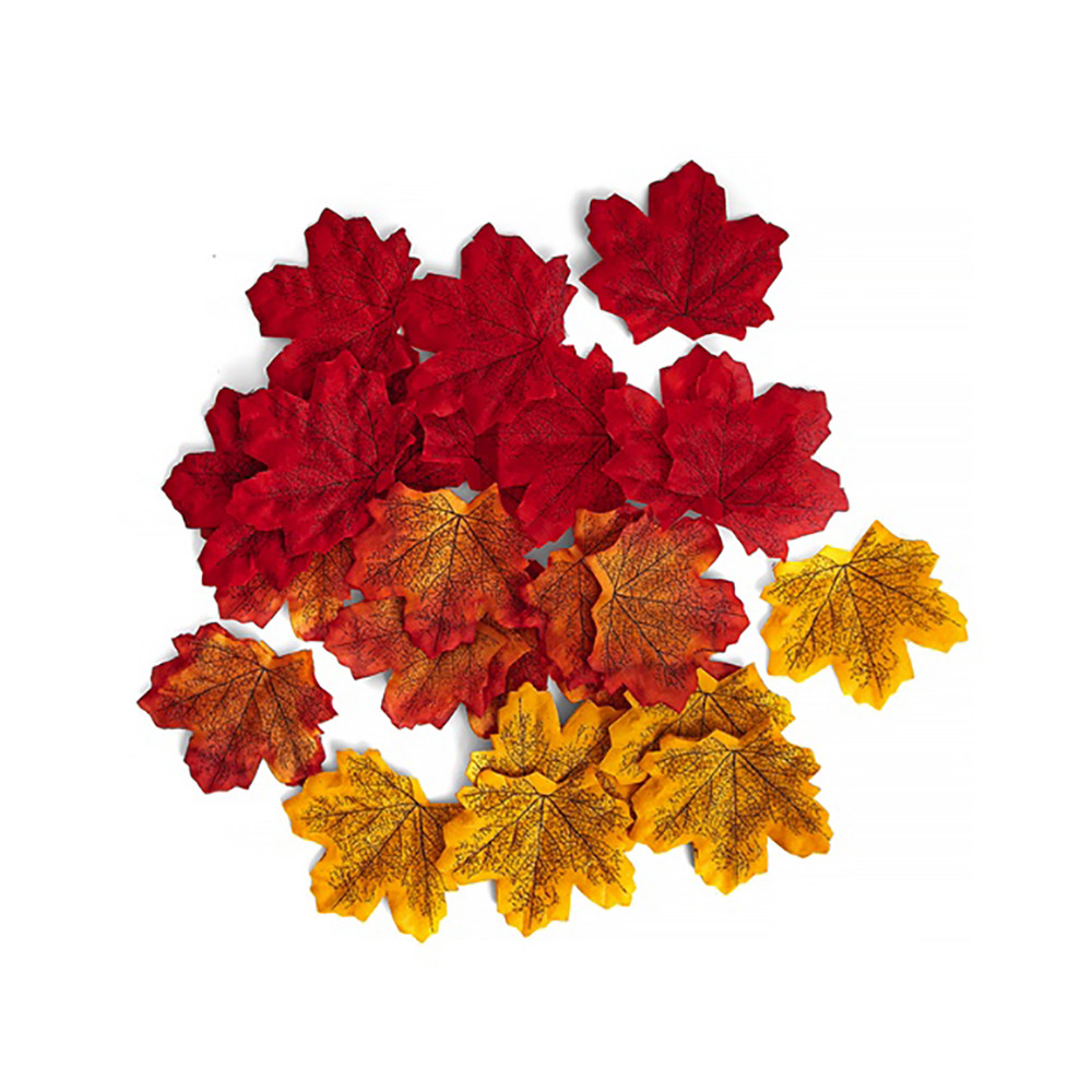 Autumn fabric leaves - DpCraft - 7-8 cm 50 pcs.