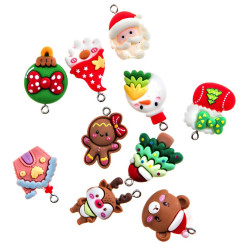 Zawieszki z żywicy 3D Christmas Goodies - DpCraft - 10 szt.