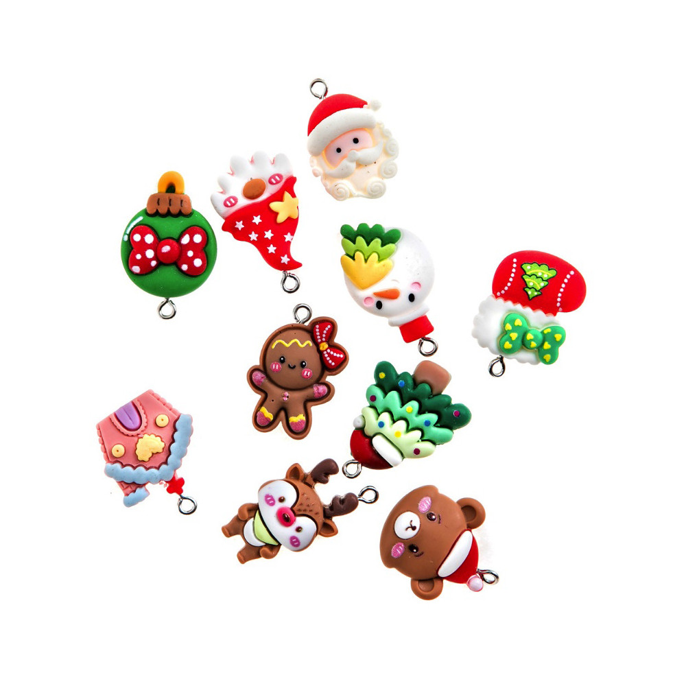 Zawieszki z żywicy 3D Christmas Goodies - DpCraft - 10 szt.