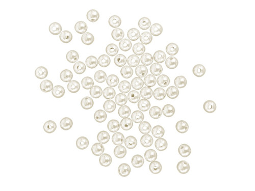 Pearl beads - DpCraft - white 10 mm 40 g