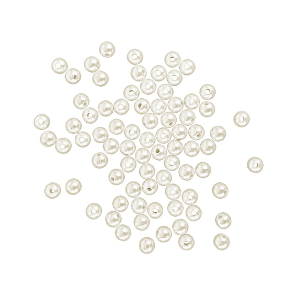 Pearl beads - DpCraft - white 10 mm 40 g