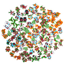 Naklejki z pianki Zimowe Zwierzątka - DpCraft - 120 szt.