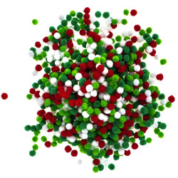 Polyester pompoms - DpCraft - 1000 pcs.