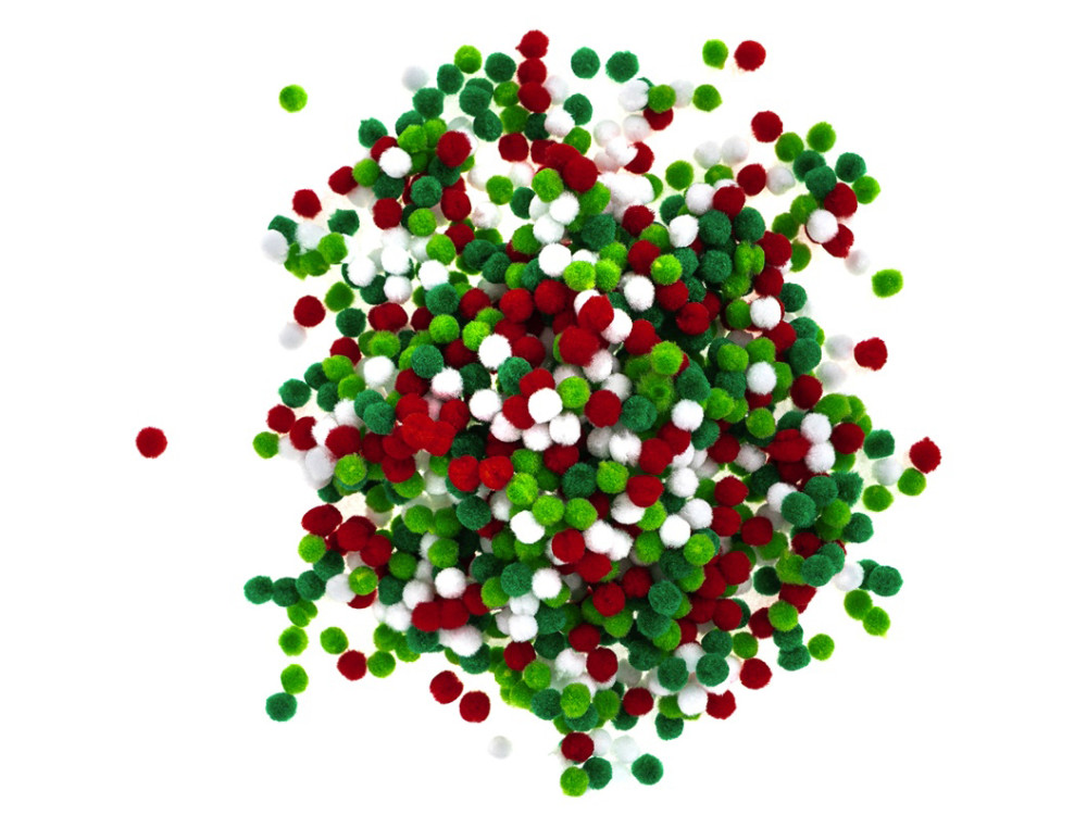 Polyester pompoms - DpCraft - 1000 pcs.