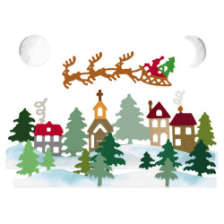 Set of cutting dies Christmas Town - DpCraft - 8 pcs.
