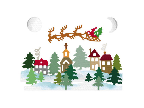 Set of cutting dies Christmas Town - DpCraft - 8 pcs.