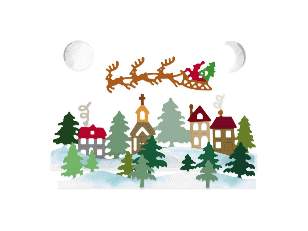 Zestaw wykrojników Miasteczko - DpCraft - 8 szt.