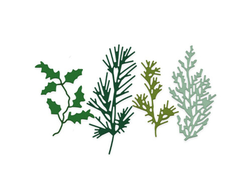 Zestaw wykrojników Zimowe Gałązki - DpCraft - 4 szt.