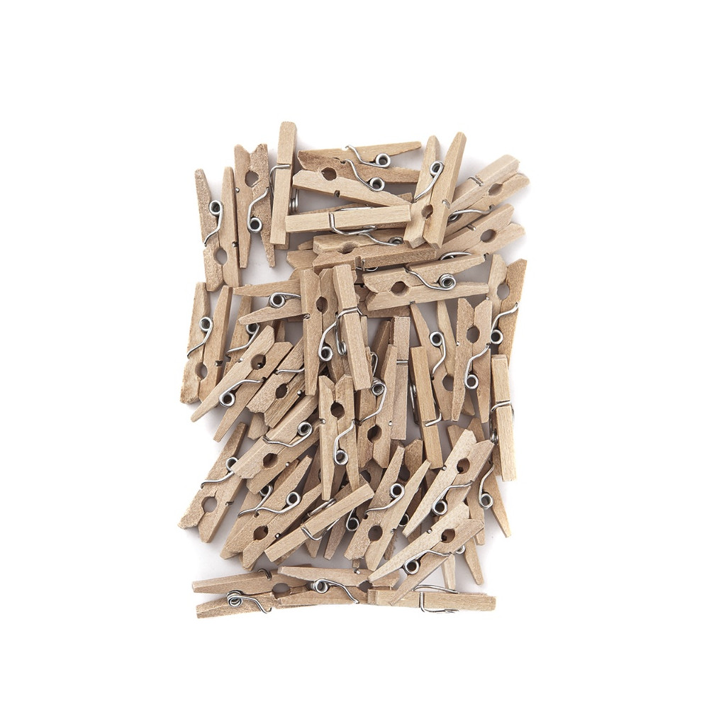 Mini wooden clips - DpCraft - 2,5 cm 40 pcs.