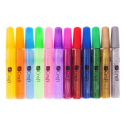 Set of glitter glue - DpCraft - 10 g x 12 pcs.