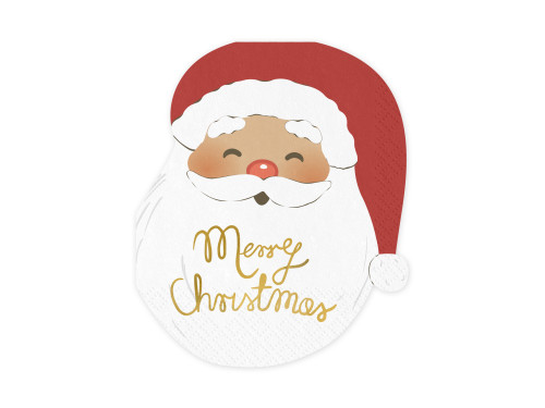 Paper napkins Merry Christmas Santa Claus - 13,5 x 16 cm 12 pcs.