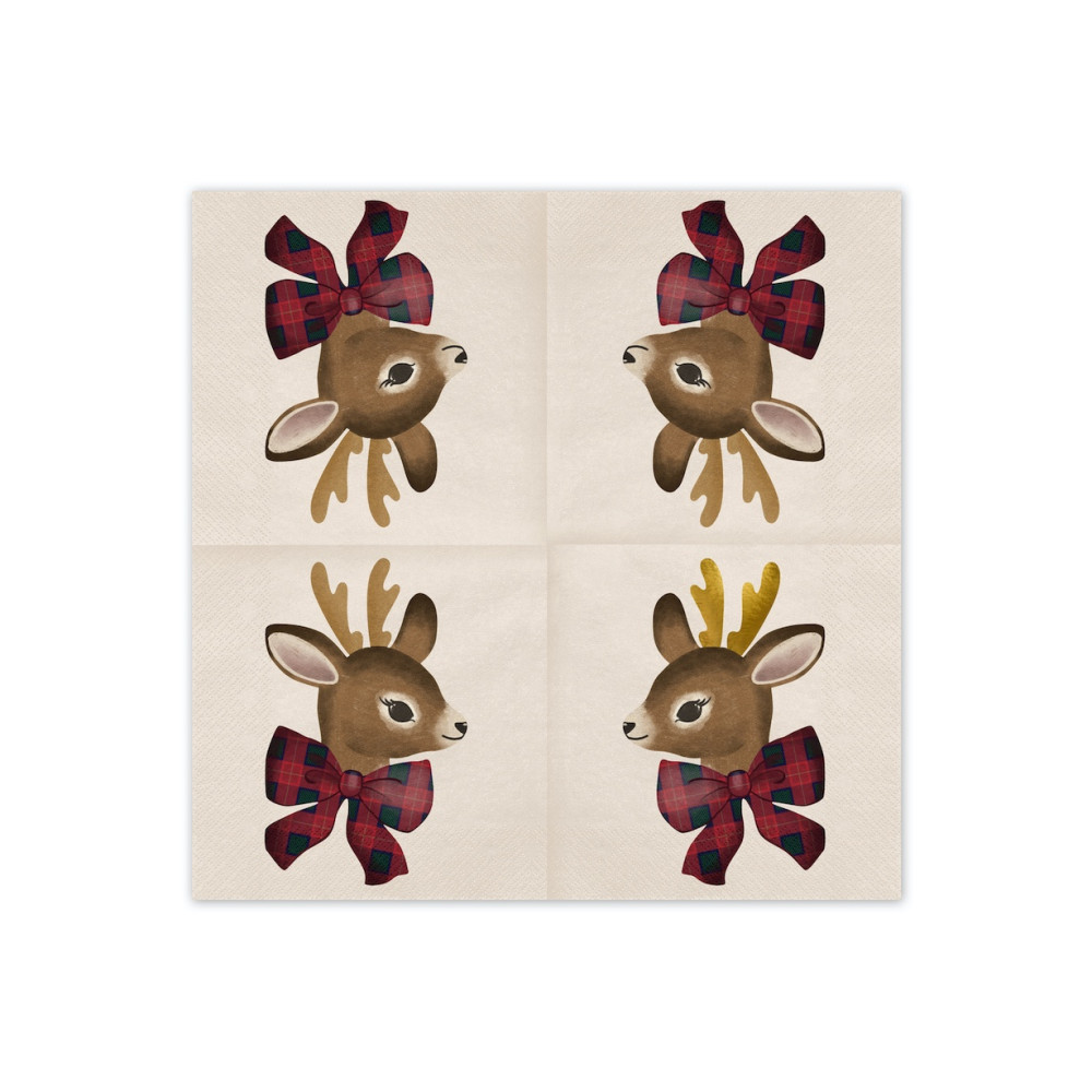 Paper napkins Deer - beige 12 pcs.