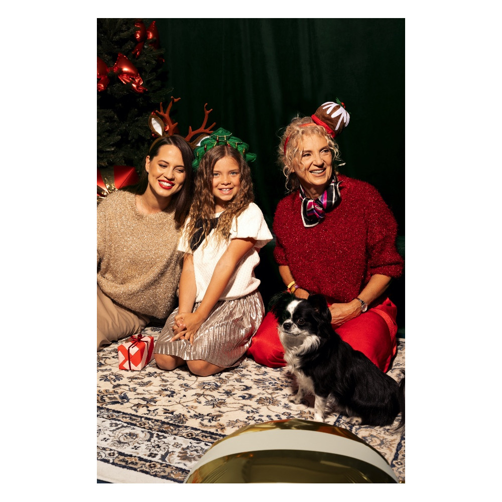 Opaska na głowę Babeczka z jemiołą - 19 x 19 cm