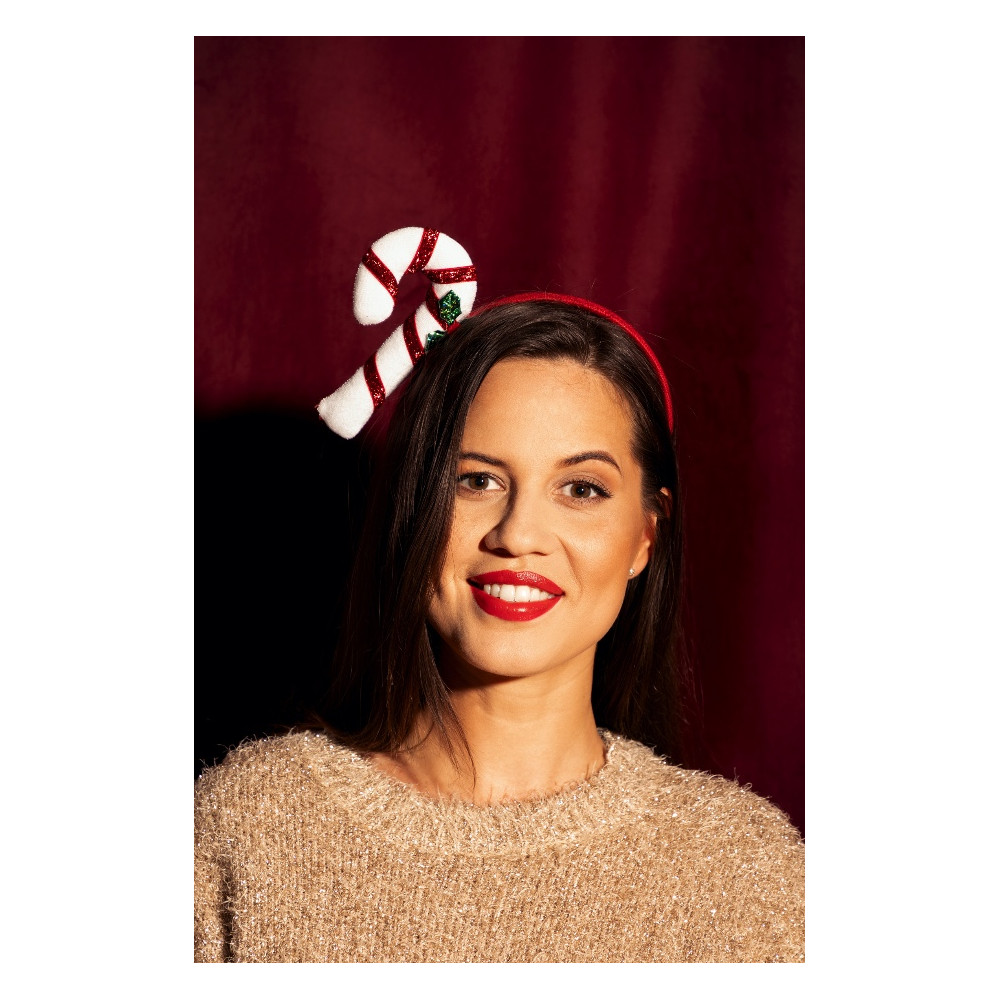 Candy cane headband - 18,5 x 15,5 cm